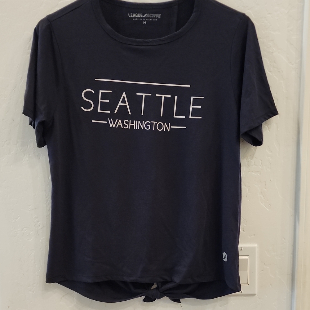League Dark Blue Seattle Graphic Tee
